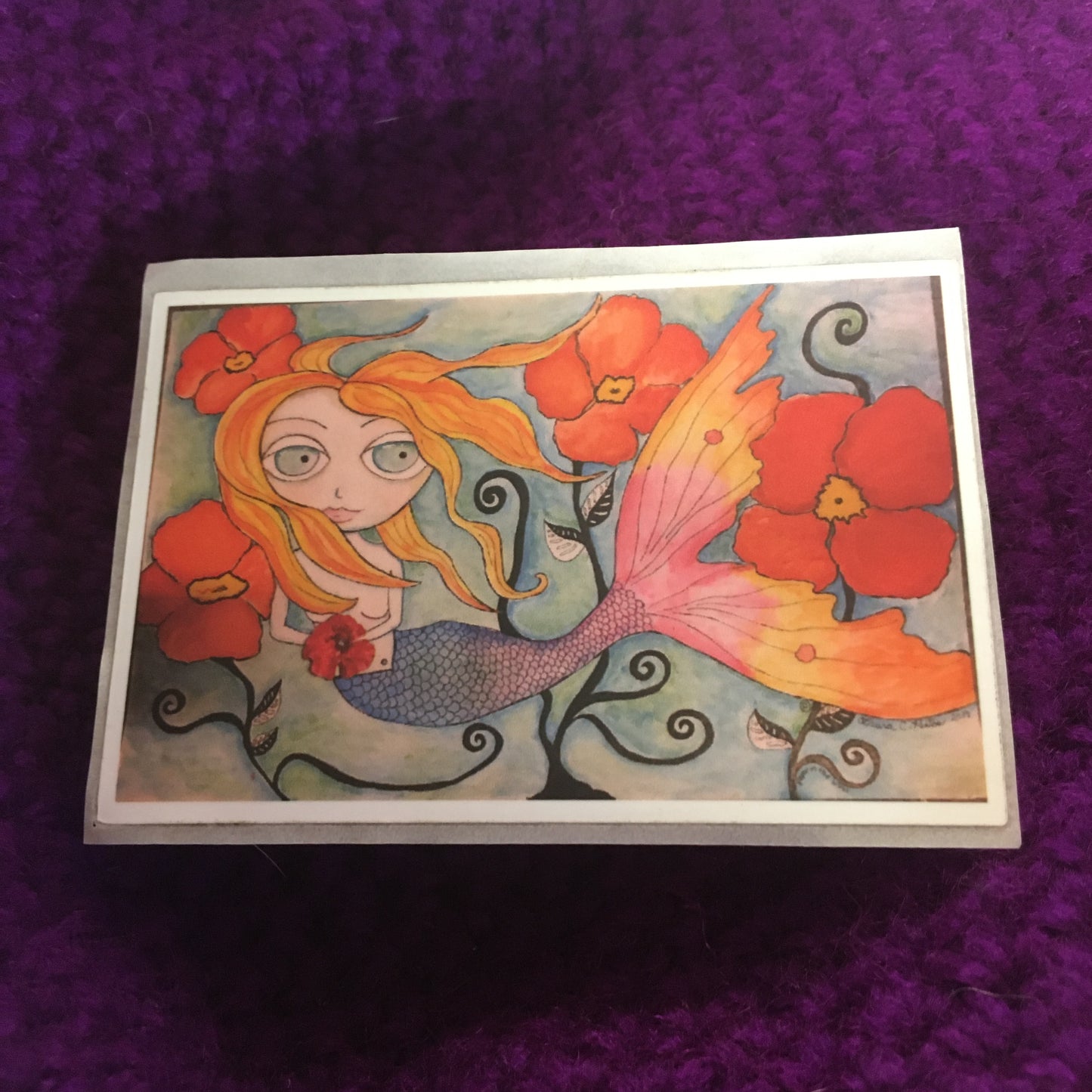 MERMAID AND THE POPPIES STICKER