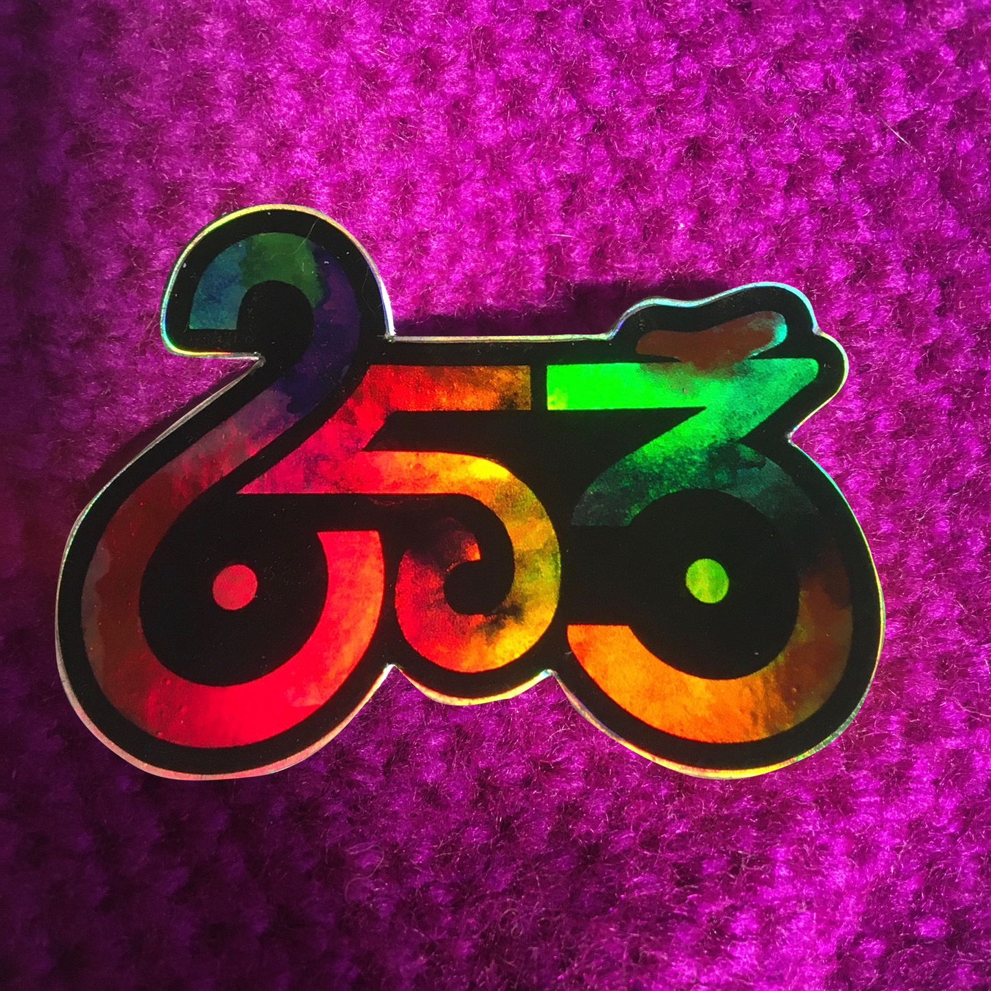 253 AREA CODE TACOMA BIKE STICKER - HOLO COLOR