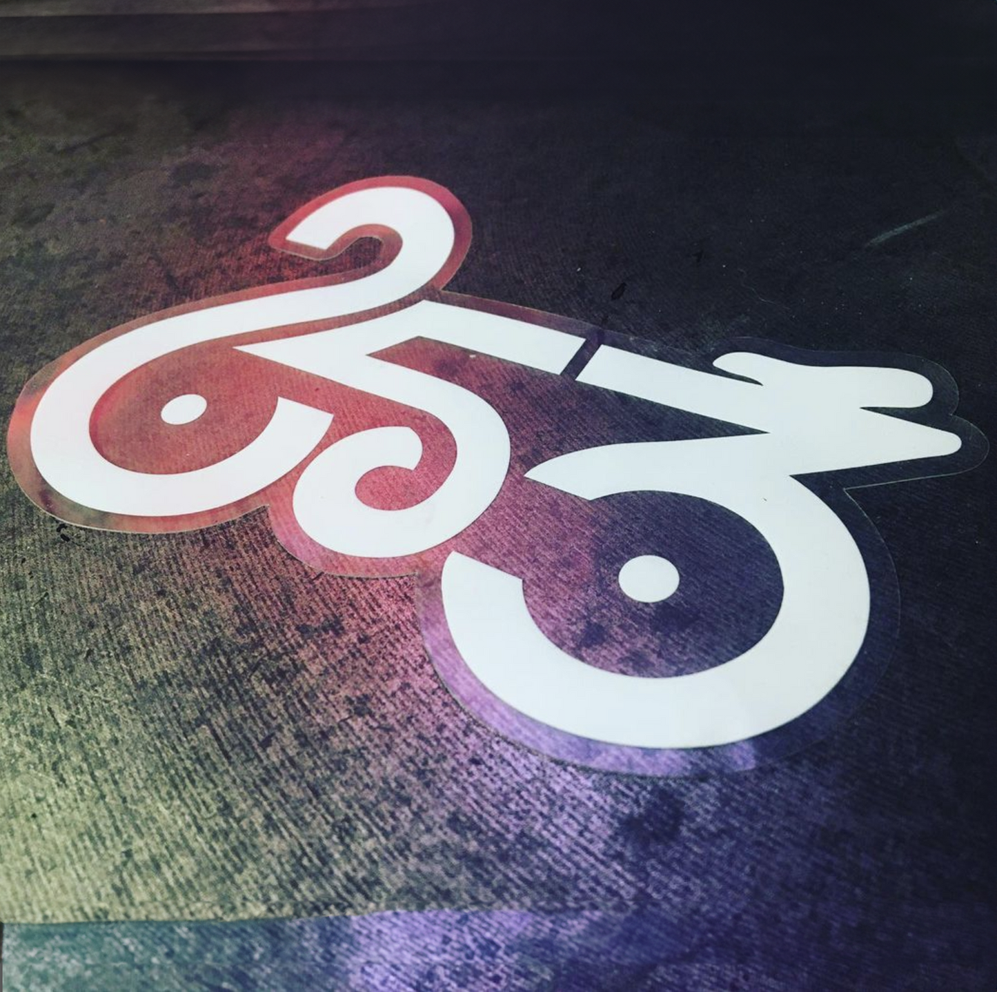 253 BIKE STICKER - WHITE